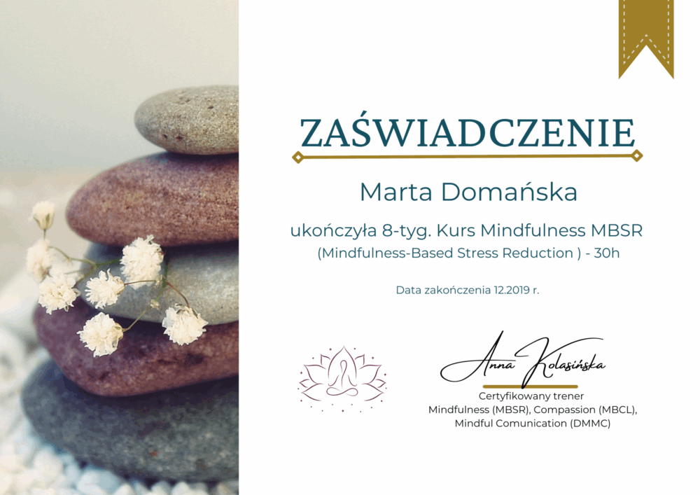 Marta Domańska – Certyfikowany Coach Kognitywny